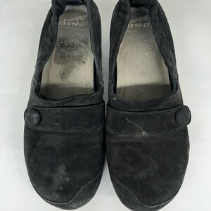 Dansko Carol Black Suede Slip-On Loafers